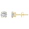 5mm Round White Topaz 10k Yellow Gold Stud Earrings
