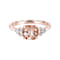 14K Rose Gold Morganite and Diamond Ring 1.29 ctw