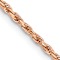 14k Rose Gold 1.8mm Solid Diamond-Cut Rope 24 Inch Chain