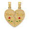 14k Yellow Gold Textured Red and Green Enameled Mother-Daughter
Break-apart Pendant
