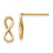 14k Yellow Gold Polished Infinity Stud Earrings