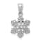 Rhodium Over 14K White Gold Snowflake Pendant