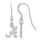 Rhodium Over Sterling Silver LogoArt University of Alabama Extra Small
Dangle Earrings
