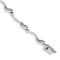 Rhodium Over 10k White Gold Diamond Link Bracelet