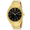 Christian Van Sant Men's Octavius Slim Black Dial, Yellow Stainless
Steel Watch