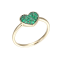 Green Emerald 10k Yellow Gold Ring 0.21ctw