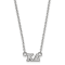Rhodium Over Sterling Silver LogoArt Kappa Delta Extra Small Pendant Necklace