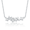 Lab Created Moissanite, Rhodium Plated over Sterling Silver Cluster
Cascade Necklace