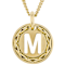 Cardano Initial M Pendant Necklace In 18K Gold Over Bronze