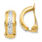 14k Yellow Gold and Rhodium Over 14k Yellow Gold Polished Diamond-Cut
Non-pierced C-Hoop Earrings