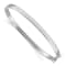 Rhodium Over 14K White Gold 4mm Hinged Bangle