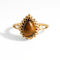 Golden Tiger Eye 10k Yellow Gold Over Sterling Silver Teardrop Ring