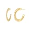 14K Yellow Gold Over Brass Flat Curb Link Acrylic Hoops