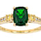 Chrome Diopside, Lab-Created Yellow Moissanite And White Zircon Ring In
18K Gold Over Sterling Silver 1.50ctw