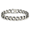 Sterling Silver Antiqued and Satin 10.0mm Curb 8 Inch Chain Bracelet