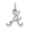 Rhodium Over Sterling Silver MLB Atlanta Braves LogoArt Pendant