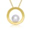 Freshwater Pearl Solitaire Pendant In 14K Gold Over Sterling Silver