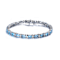 Topaz Color CZ Tennis Bracelet In Sterling Silver