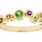 Multi Garnet Band Ring In 18K Gold Over Sterling Silver 0.43ctw