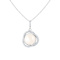 11-12mm Button White Cultured Freshwater Pearl and CZ Rhodium Over
Sterling Silver Pendant