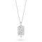 Sterling Statements Rhodium Over Sterling Silver CZ Religious Frame Necklace