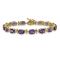 14k Yellow Gold Amethyst Bracelet