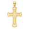 14k Yellow Gold Polished Cross Pendant