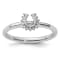 Rhodium Over Sterling Silver Stackable Expressions Diamond Horseshoe
Ring 0.07ctw