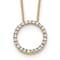 10k Yellow Gold 0.5 ctw Diamond Circle Pendant with 18 inch Cable Chain