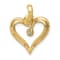 14k Yellow Gold Diamond Heart Pendant