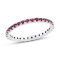 0.65ctw Ruby Eternity Band Ring in 14k White Gold