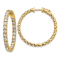 14K Yellow Gold Oro Spotlight Lab Grown Diamond SI+, H+, Round Hoop with
Safety Clasp Earrings