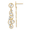 14k Two-tone Diamond-cut Filigree Dangle Earrings