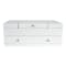 Mele and Co Everly Wooden Triple Lid Jewelry Box in White