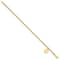 14K Yellow Gold Dangle Heart Bracelet