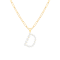 Letter D Initial Cultured Freshwater Pearl 18K Gold Over Sterling Silver
Pendant With  18" Chain