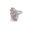 Rhodium Over Sterling Silver Mixed Shape Pink Morganite Ring 3.65ctw