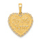 14k Yellow Gold Textured Reversible For My Sister-Friends Forever Pendant
