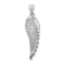 Rhodium Over 14k White Gold Polished and Textured Angel Wing Pendant