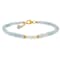 Opal And Aquamarine Beaded Bracelet In 18K Gold Over Sterling Silver