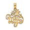 14K Yellow Gold Number 1 WIFE Charm