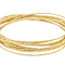 Diamond-Cut Multi-Row Bangle In 18K Gold Over Bronze