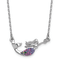 Rhodium Over Sterling Silver Crystal Mermaid 17.25 Inch with 2 Inch
Extension Necklace