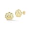 Rachel Zoe CZ Shell Stud Earrings in 14K Gold Over Sterling Silver