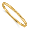 14K Yellow Gold 3/16 Florentine Hinged Bangle Bracelet