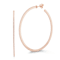 Sterling Statements 14K Rose Gold Over Sterling Silver CZ Inside Out XL Hoops