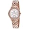 Roberto Bianci Women's Valentini White Dial, Rose Stainless Steel Watch