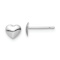 Rhodium Over 14k White Gold Children's Polished Heart Stud Earrings