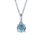 Blue Moissanite Sterling Silver Solitaire Pendant With Chain, 0.50ct