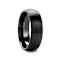 RAIDER Domed Brush Finished Black Tungsten Wedding Band 6mm